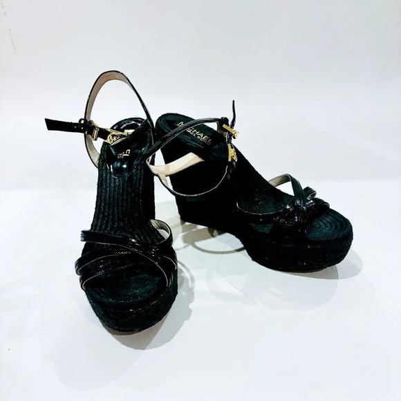 MICHAEL KORS  Black wedges sandals - Picture 1 of 5